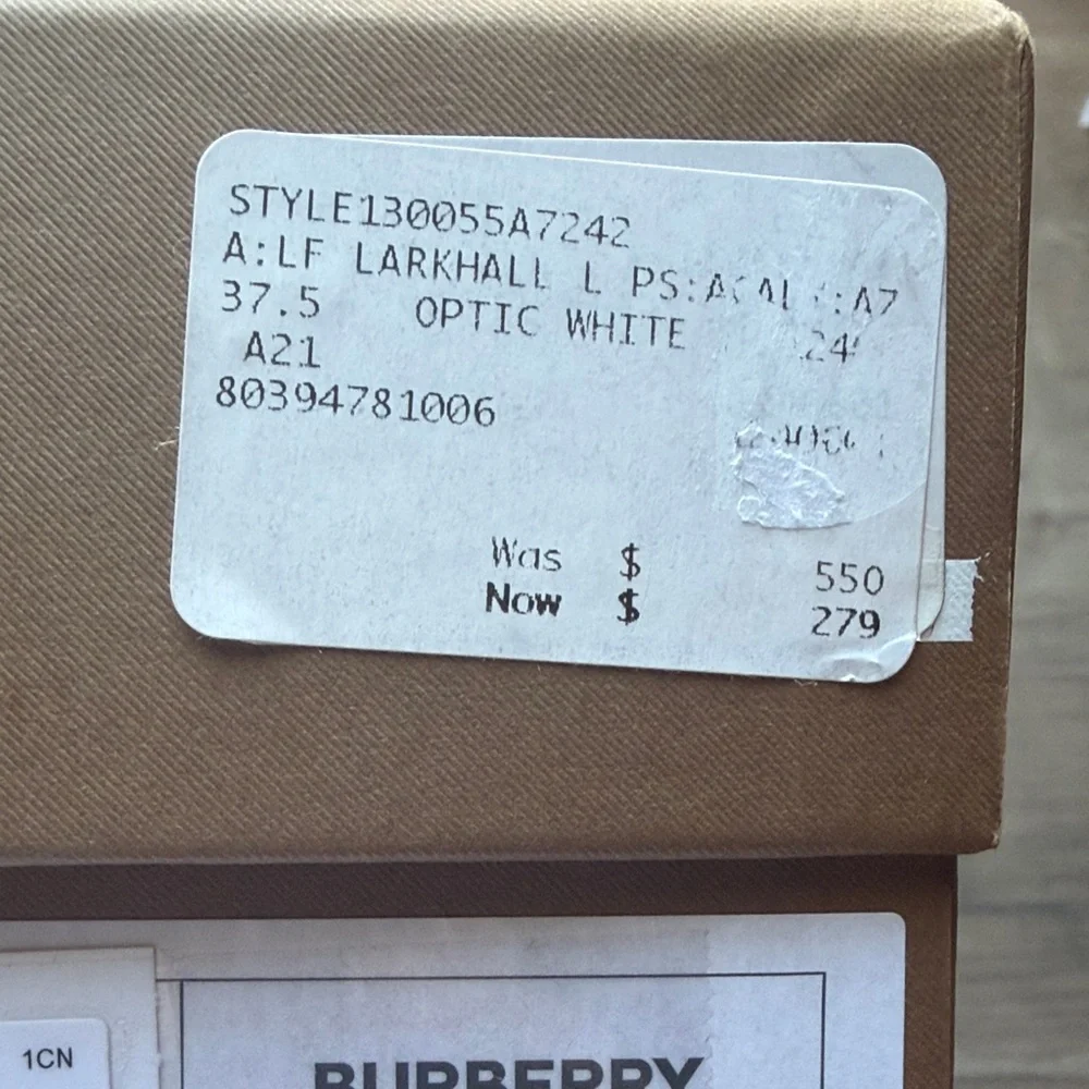 NWT Burberry White High-Top Sneakers Mythical Alphabet Collection size 37.5 - Picture 13 of 13